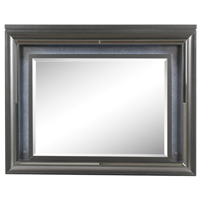 Sawyer - Mirror - Metallic Gray - Tony's Home Furnishings