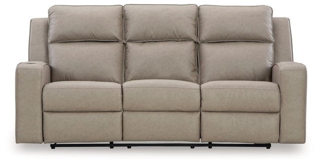 Lavenhorne - Pebble - Rec Sofa W/Drop Down Table Signature Design by Ashley® 