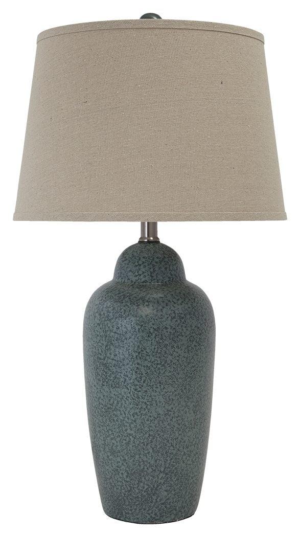Saher - Green - Ceramic Table Lamp  - Earthy Ceramic Tony's Home Furnishings Furniture. Beds. Dressers. Sofas.
