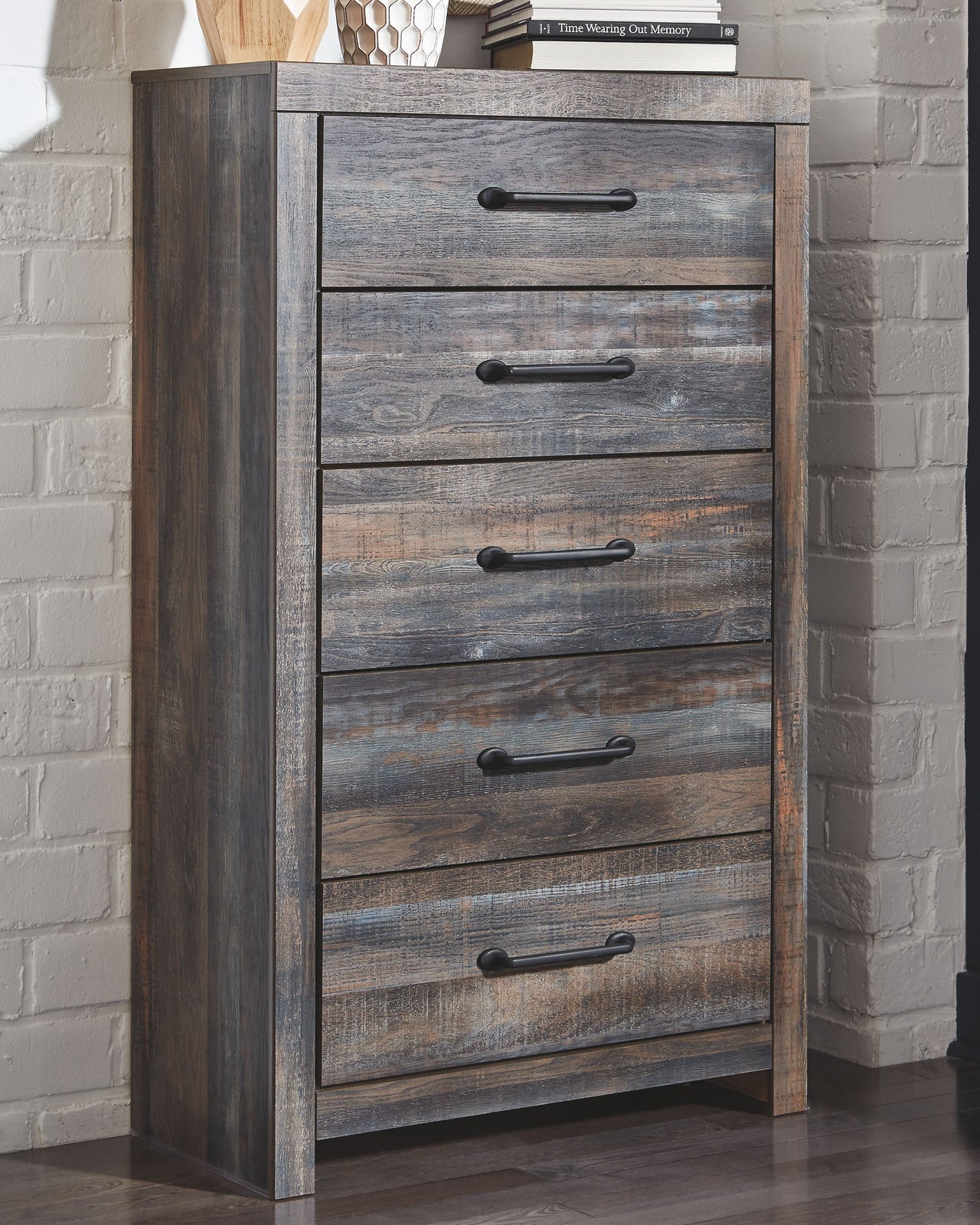 Drystan - Brown / Beige - Five Drawer Chest - Tony's Home Furnishings
