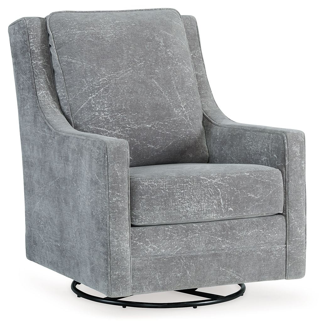 Kambria - Ash - Swivel Glider Accent Chair Tony's Home Furnishings Furniture. Beds. Dressers. Sofas.