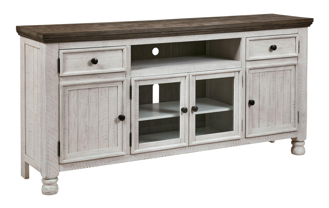 Havalance - Brown / Beige - Extra Large TV Stand - 4 Doors Tony's Home Furnishings Furniture. Beds. Dressers. Sofas.