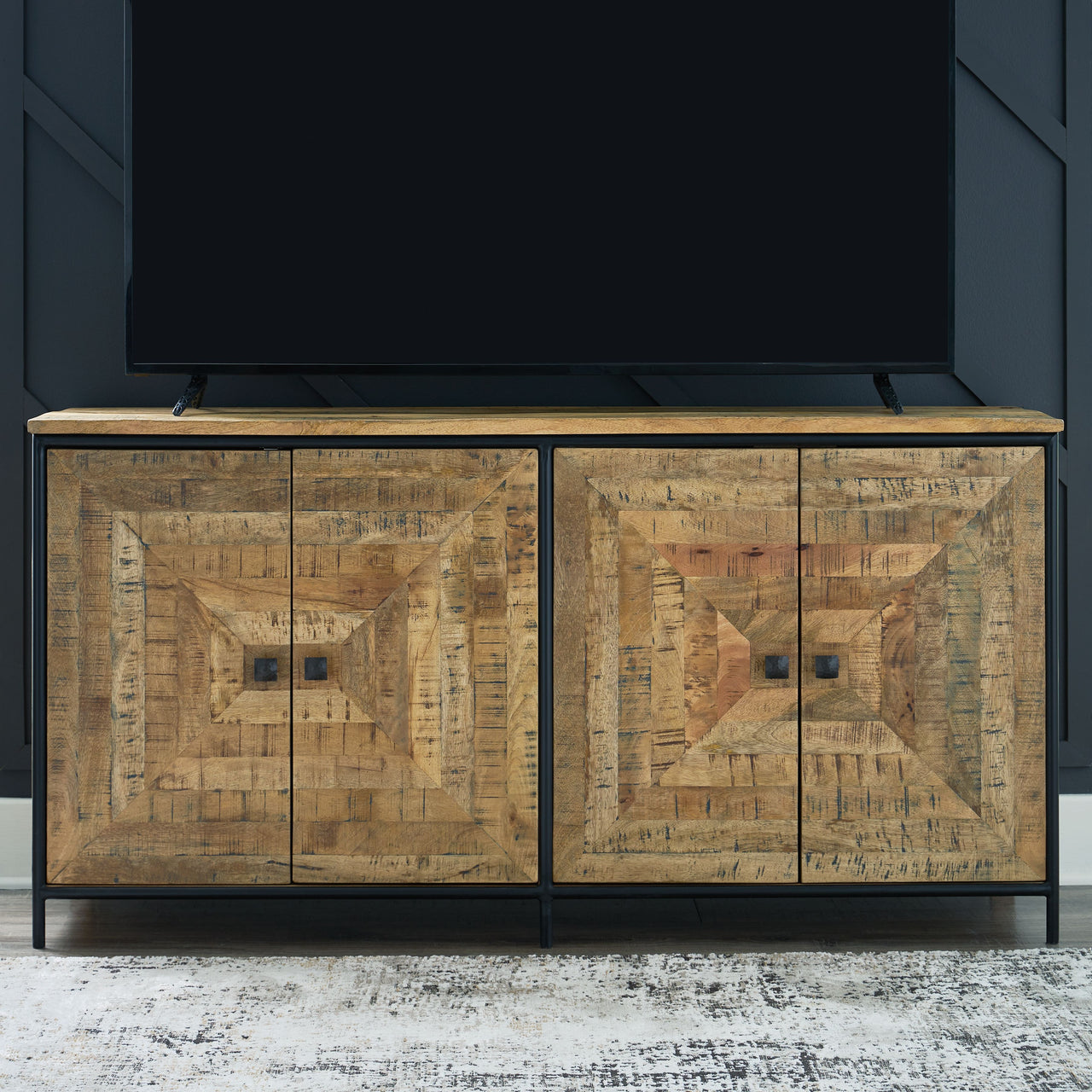 Camney - Brown / Black - Accent Cabinet - Tony's Home Furnishings