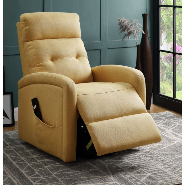 Newat - Recliner - Yellow Linen - Tony's Home Furnishings