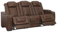 Thumbnail for Backtrack - Chocolate - Pwr Rec Sofa With Adj Headrest - Tony's Home Furnishings