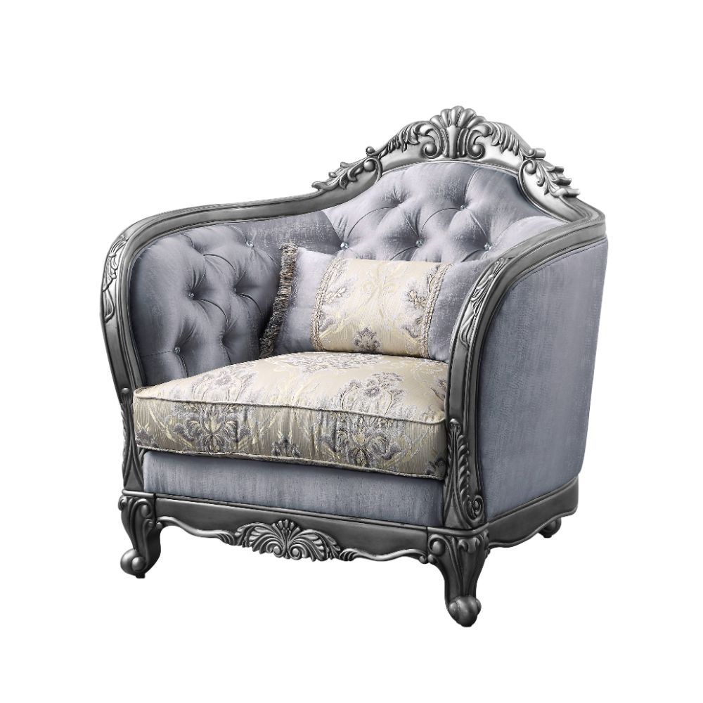 Ariadne - Chair - Fabric & Platinum - Tony's Home Furnishings