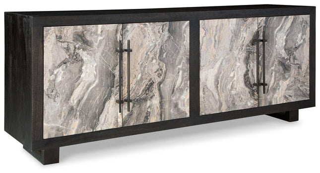 Lakenwood - Black / Gray / Ivory - Accent Cabinet Signature Design by Ashley® 