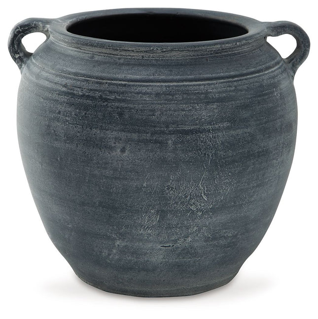 Meadie - Distressed Blue - Vase - 9" - Tony's Home Furnishings