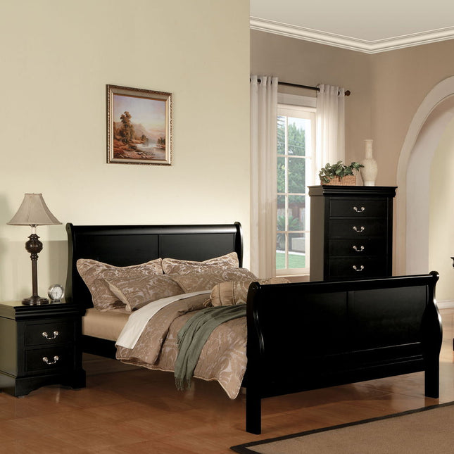 Louis Philippe III - Bed (FB 34"H) - Tony's Home Furnishings