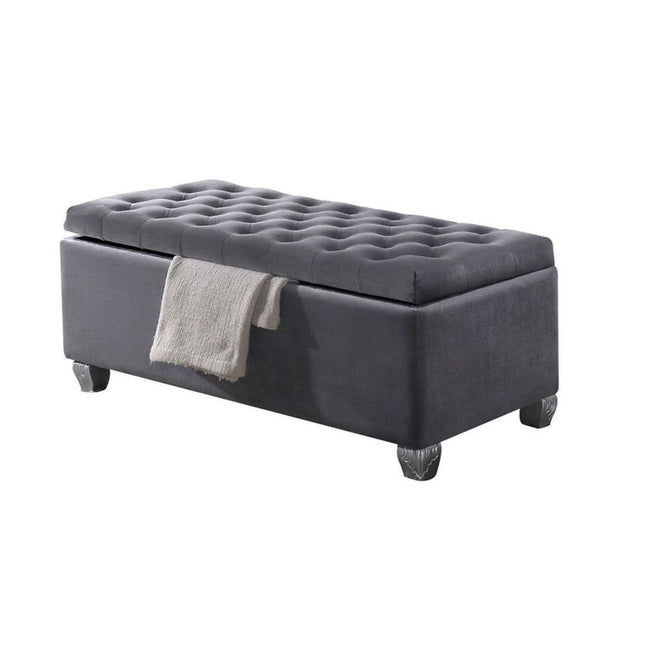 Rebekah - Bench - Gray Fabric - Tony's Home Furnishings