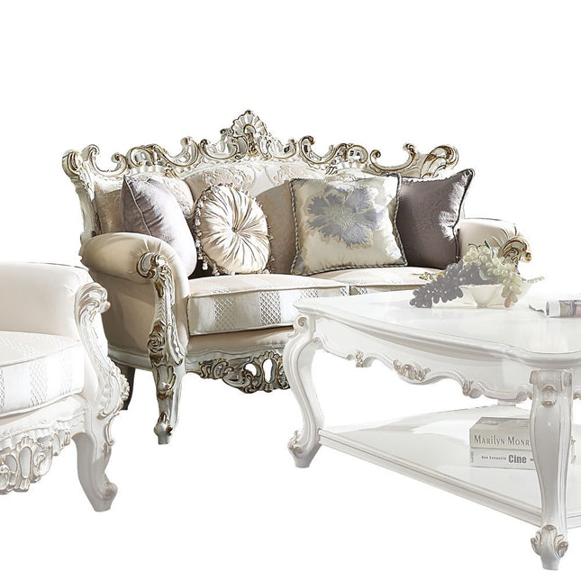 Picardy II - Loveseat - Fabric & Antique Pearl - Tony's Home Furnishings