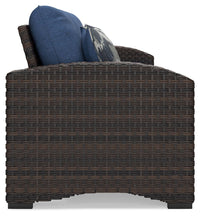 Thumbnail for Windglow - Blue / Brown - Sofa With Cushion - Tony's Home Furnishings