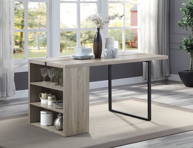 Patwin - Dining Table - Gray Oak & Black Finish - Tony's Home Furnishings