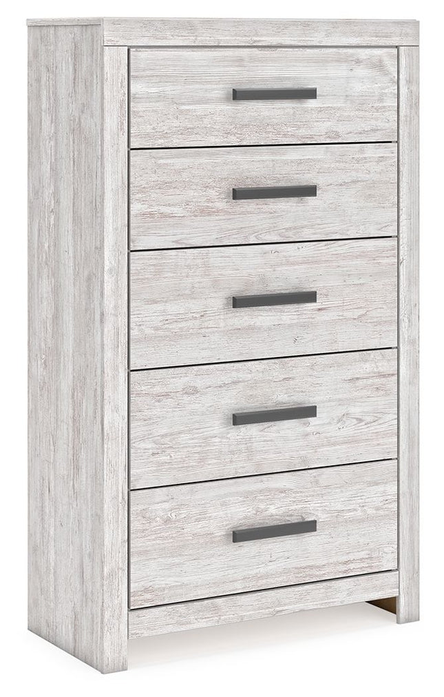 Cayboni - Whitewash - Five Drawer Chest - Tony's Home Furnishings