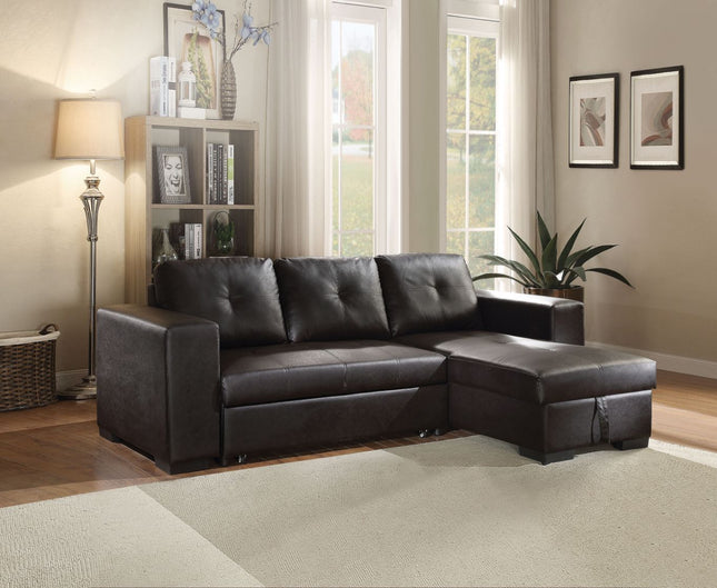 Lloyd - Sectional Sofa - Black PU - Tony's Home Furnishings