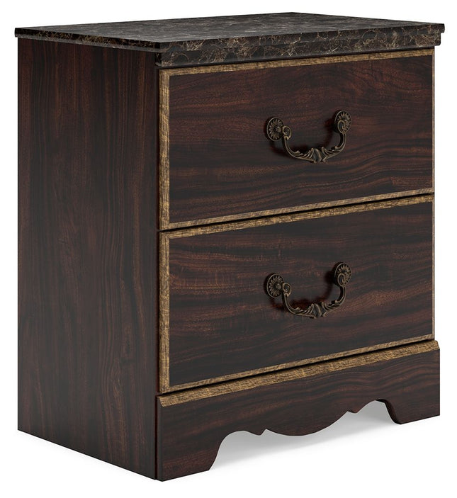 Glosmount - Two-tone - Two Drawer Night Stand - Tony's Home Furnishings