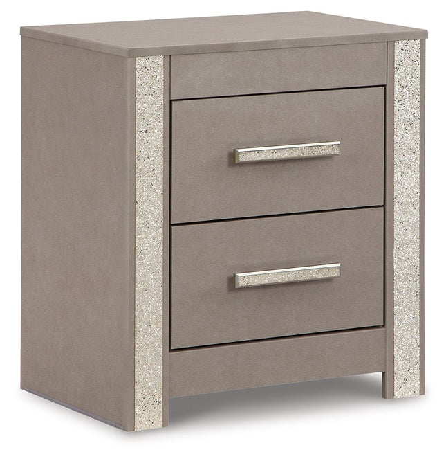 Surancha - Gray - Two Drawer Night Stand Signature Design by Ashley® 