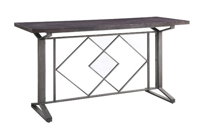 Evangeline - Counter Height Table - Salvaged Brown & Black Finish - Tony's Home Furnishings