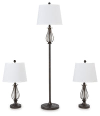 Thumbnail for Brycestone - Bronze Finish - Metal Lamps (Set of 3) Tony's Home Furnishings Furniture. Beds. Dressers. Sofas.