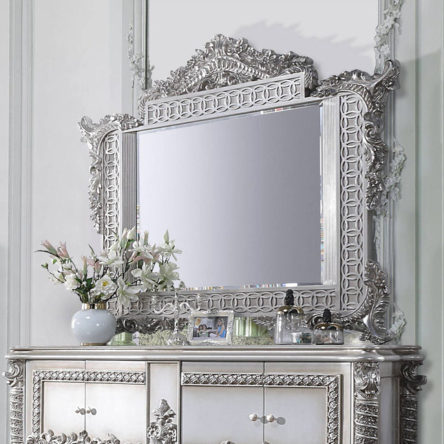 Valkyrie - Mirror - PU, Light Gold & Gray Finish - Tony's Home Furnishings