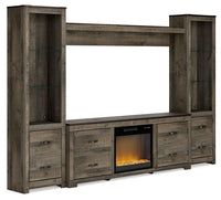 Thumbnail for Trinell - 4-Piece Entertainment Center With TV Stand And Fireplace Insert - Tony's Home Furnishings