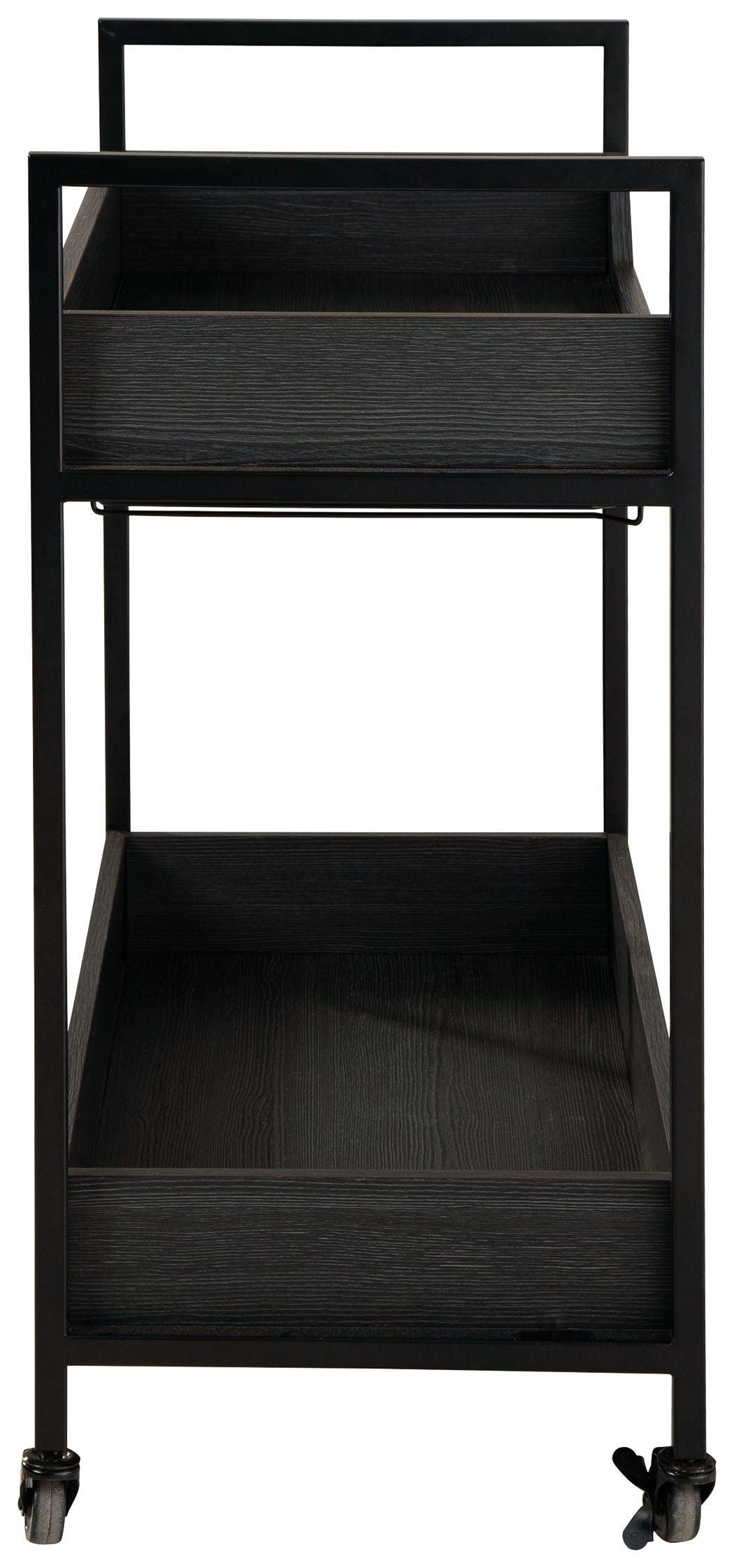 Yarlow - Black / Gray - Bar Cart Tony's Home Furnishings Furniture. Beds. Dressers. Sofas.