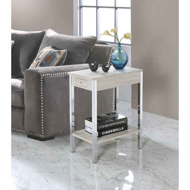 Philo - Accent Table - Natural & Chrome - Tony's Home Furnishings