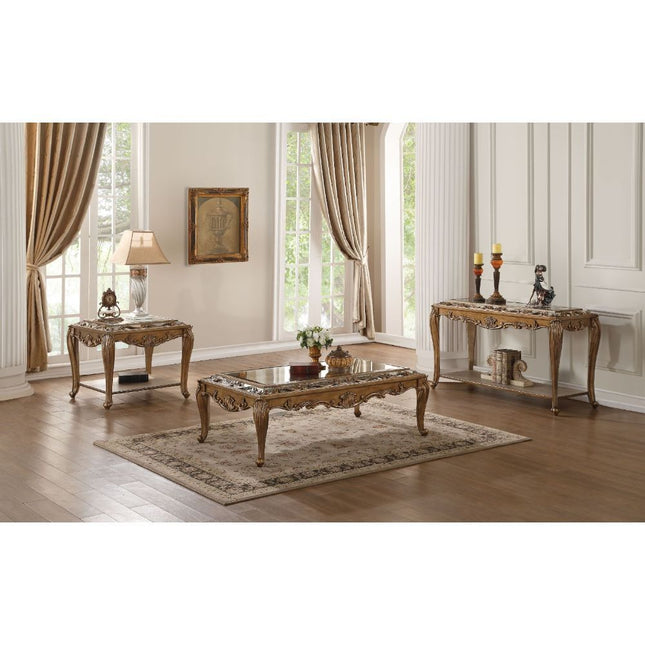 Orianne - Coffee Table - Mirrored & Antique Gold - Tony's Home Furnishings