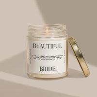 Thumbnail for Beautiful Bride Soy Candle - Large Quote Label - 9 oz - Tony's Home Furnishings
