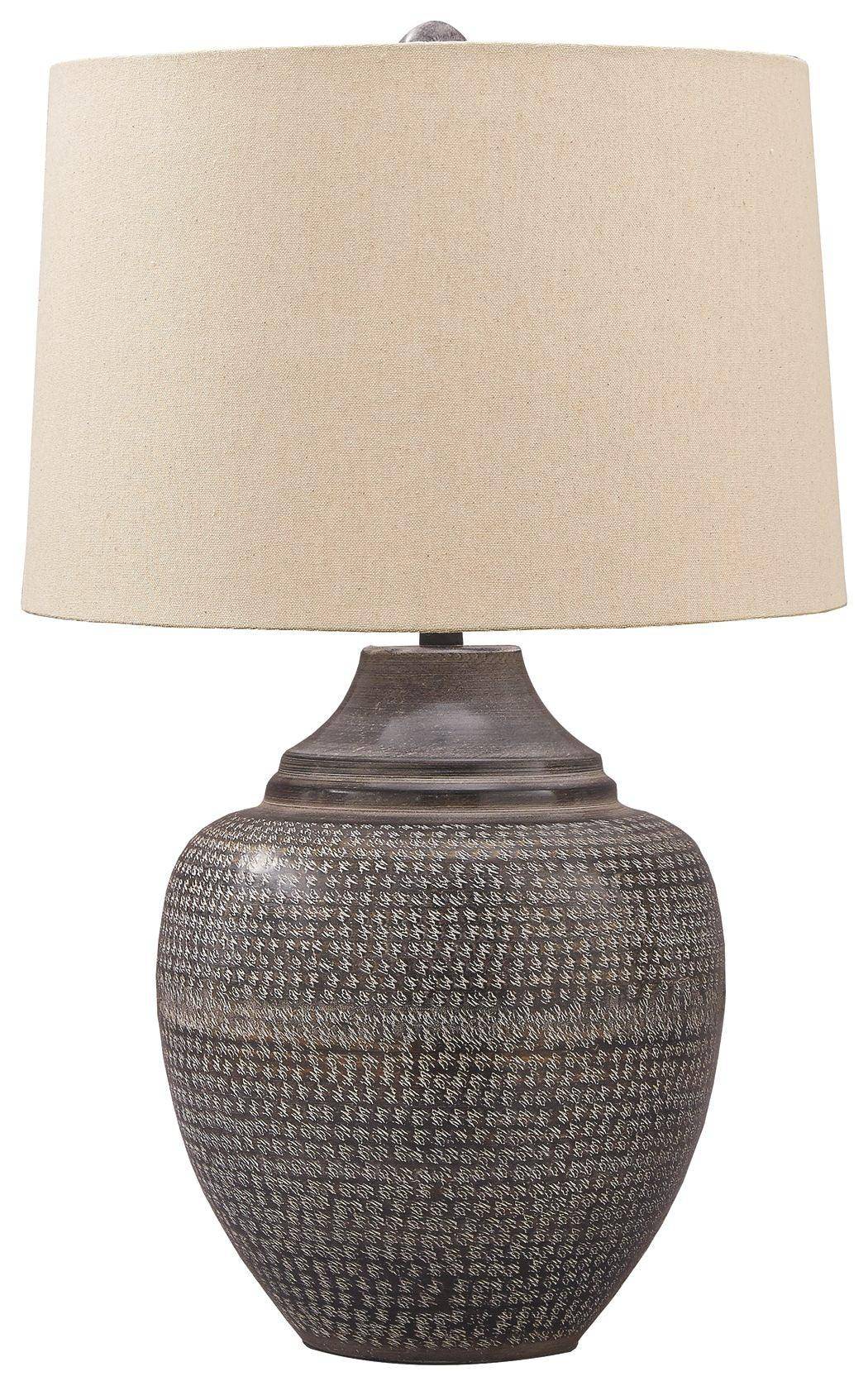 Olinger - Brown - Metal Table Lamp Tony's Home Furnishings Furniture. Beds. Dressers. Sofas.