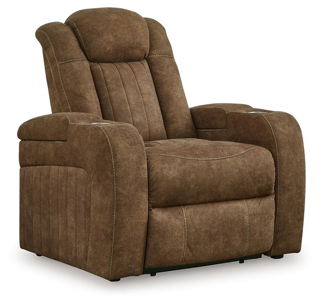 Wolfridge - Brindle - Power Recliner/Adj Headrest Signature Design by Ashley® 