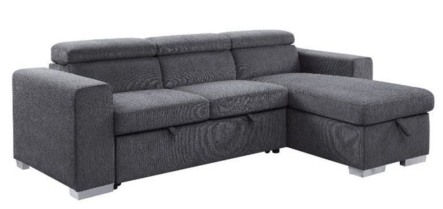 Natalie - Sectional Sofa - Gray Chenille - Tony's Home Furnishings