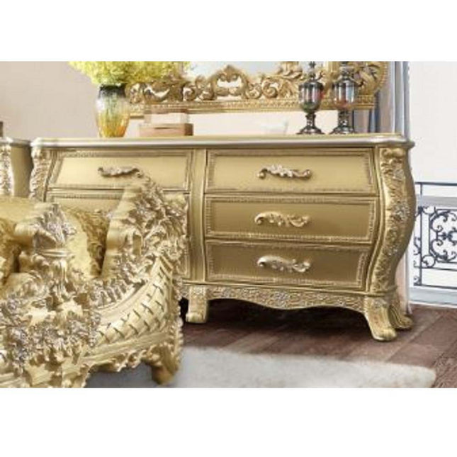 Cabriole - Dresser - Gold Finish - Tony's Home Furnishings