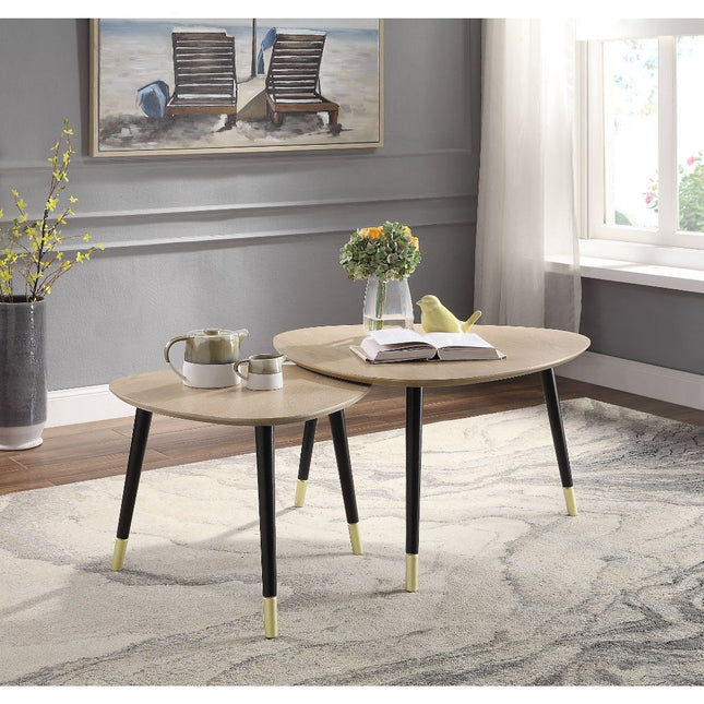 Allison - Coffee Table - Natural & Black - Tony's Home Furnishings