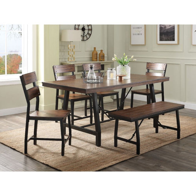 Mariatu - Dining Table - Oak & Black - Tony's Home Furnishings