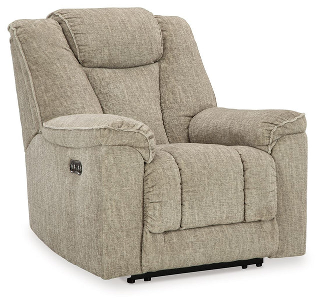 Hindmarsh - Stone - Power Recliner/ Adj Headrest - Tony's Home Furnishings