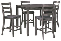 Thumbnail for Bridson - Gray - Square Counter Tbl Set (Set of 5) Tony's Home Furnishings Furniture. Beds. Dressers. Sofas.