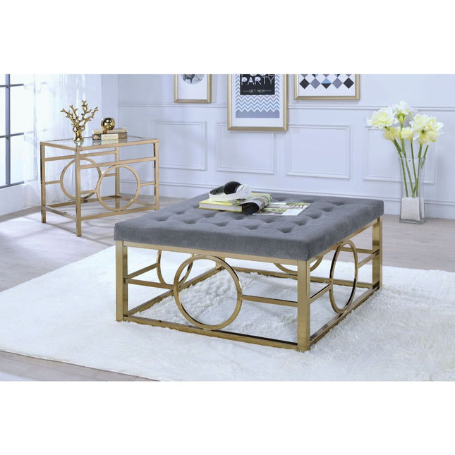 Jaxson - End Table - Clear Glass & Champagne - Tony's Home Furnishings