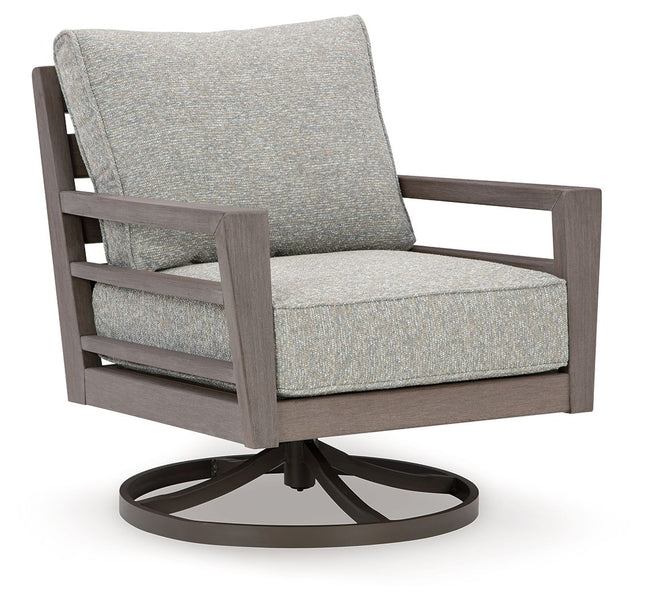 Hillside Barn - Gray / Brown - Swivel Lounge W/ Cushion - Tony's Home Furnishings