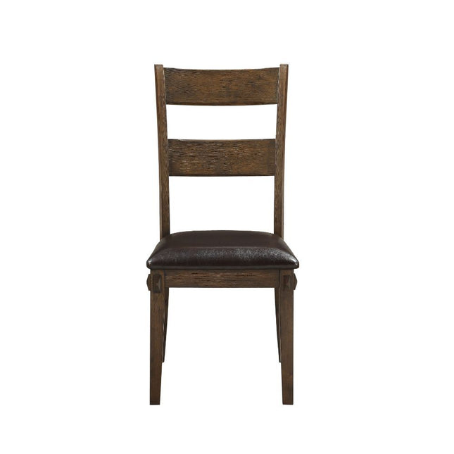 Nabirye - Side Chair (Set of 2) - PU & Dark Oak - Tony's Home Furnishings