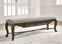 Thumbnail for Maylee - Dark Brown - Upholstered Storage Bench - Tony's Home Furnishings