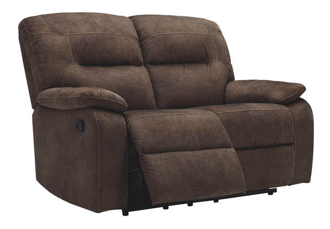 Bolzano - Coffee - Reclining Loveseat Ashley Furniture 