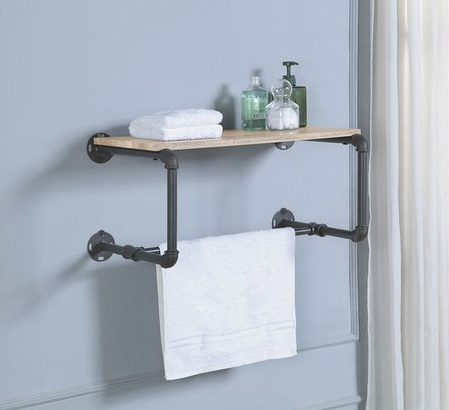 Brantley - Wall Shelf - Oak & Sandy Gray Finish - Tony's Home Furnishings