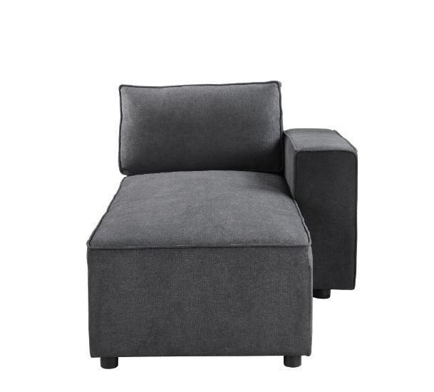 Silvester - Chaise - Gray Fabric - Tony's Home Furnishings