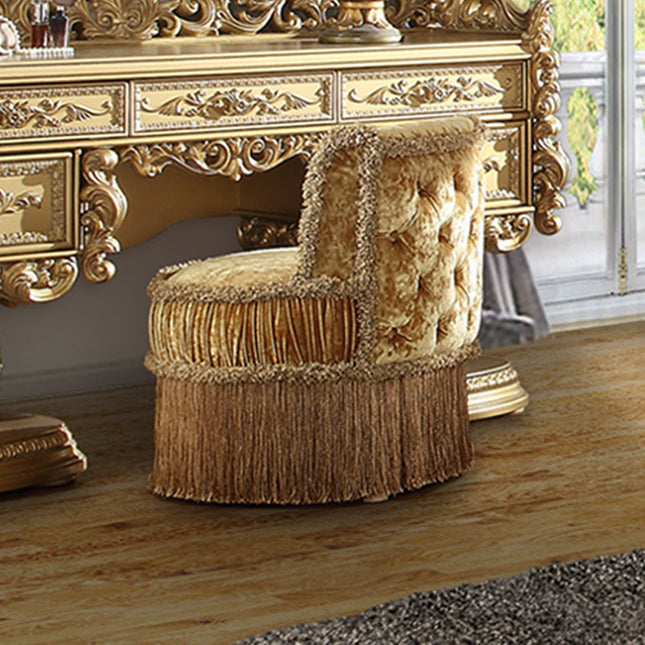 Bernadette - Stool - Gold Velvet - Tony's Home Furnishings