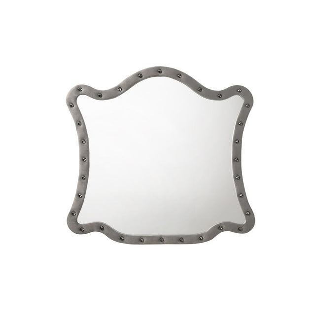 Perine - Mirror - Gray Velvet - Tony's Home Furnishings