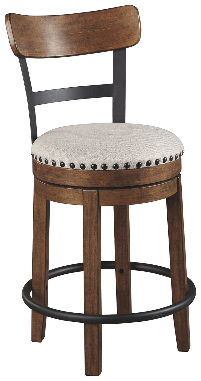 Valebeck - Full Back Swivel Stool - Tony's Home Furnishings