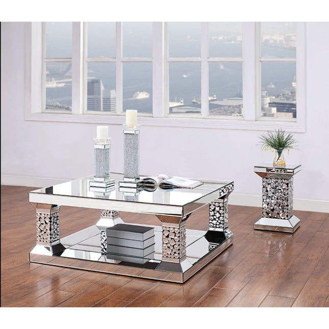 Kachina - Coffee Table - Mirrored & Faux Gems - Tony's Home Furnishings