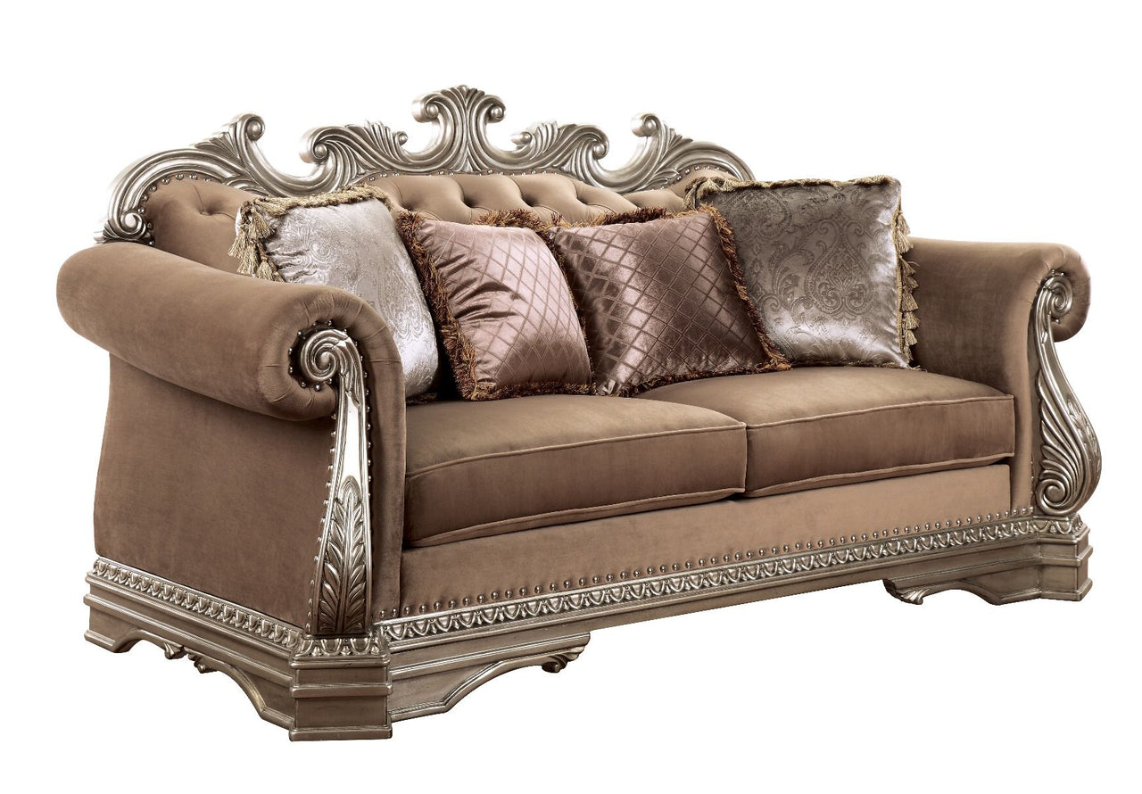 Northville - Loveseat - Velvet & Antique Silver - Tony's Home Furnishings