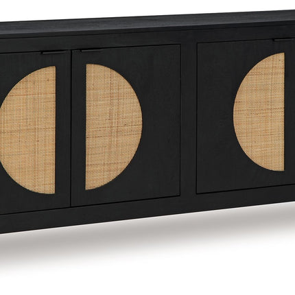 Cliffiings - Black / Natural - Accent Cabinet - Tony's Home Furnishings